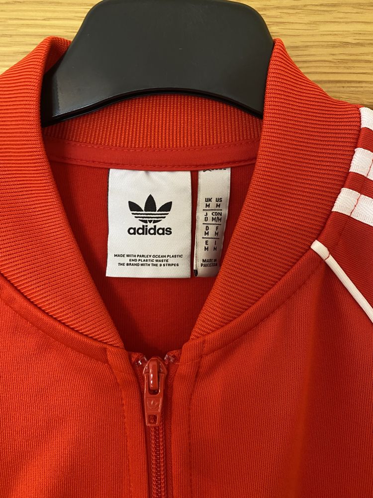 Casaco fecho vermelho adidas originals NOVO