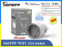 SONOFF S60TPF/Wi-Fi Розетка 16А/Енергомоніторінг/Таймер, Розумний Дім!