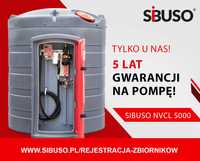 Zbiornik paliwo olej napędowy SIBUSO NVCL 5000 5lat gwarancji na pompę