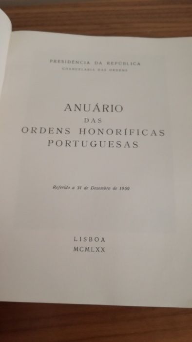 Anuario das Ordens Honorificas Portuguesas