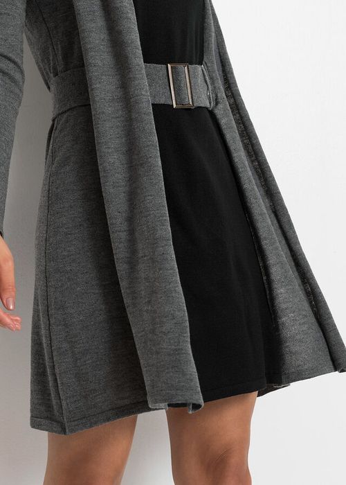 B.P.C sukienka dzianinowa z paskiem w optyce 2w1 r.36/38