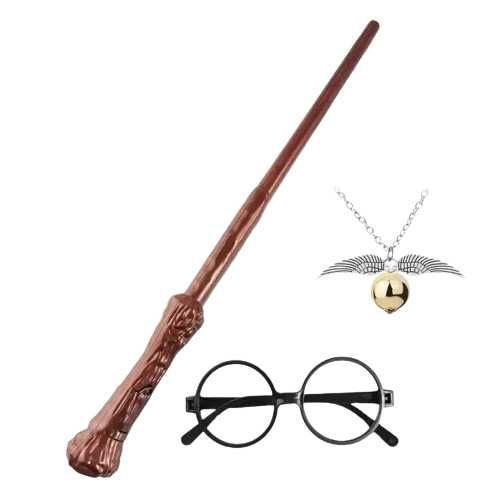 Гарри Поттер набор: волшебная палочка (звук, свет), очки, кулон снитч