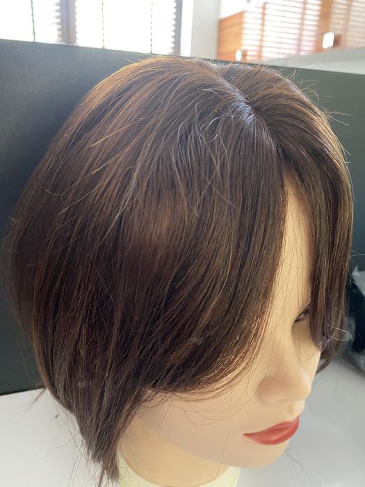 Toper tupet treska dopinka peruka włos naturalny indyjski brąz