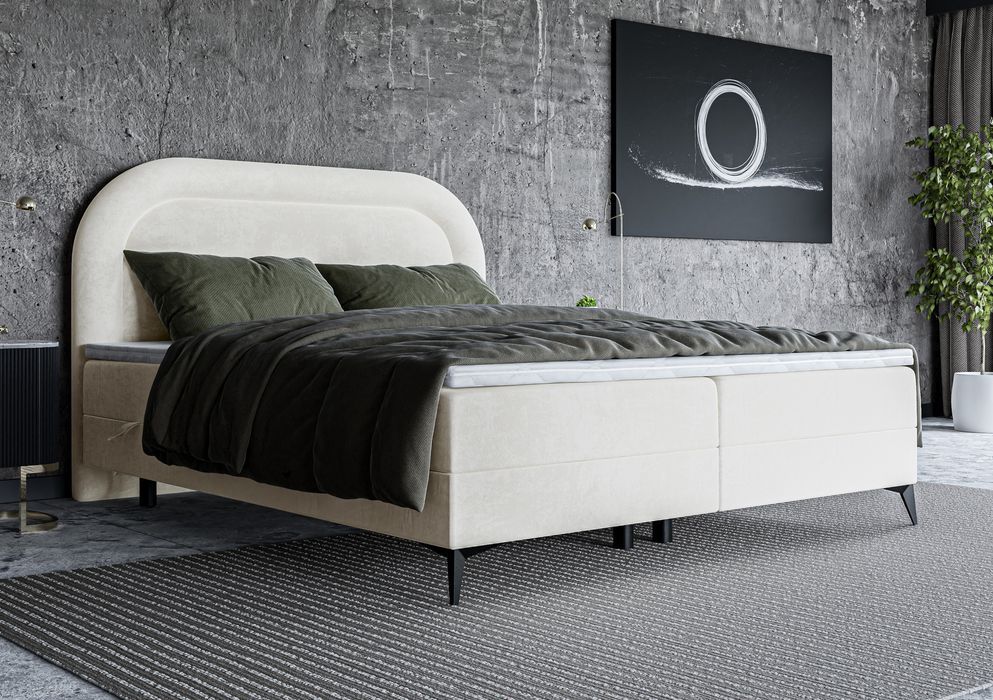 Łóżko kontynentalne MELA LAVERTO podnoszone 140x200