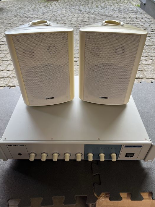 Zestaw nagłośnieniowy RH Sound BW-160B + 2x BS-1050TS głośniki
