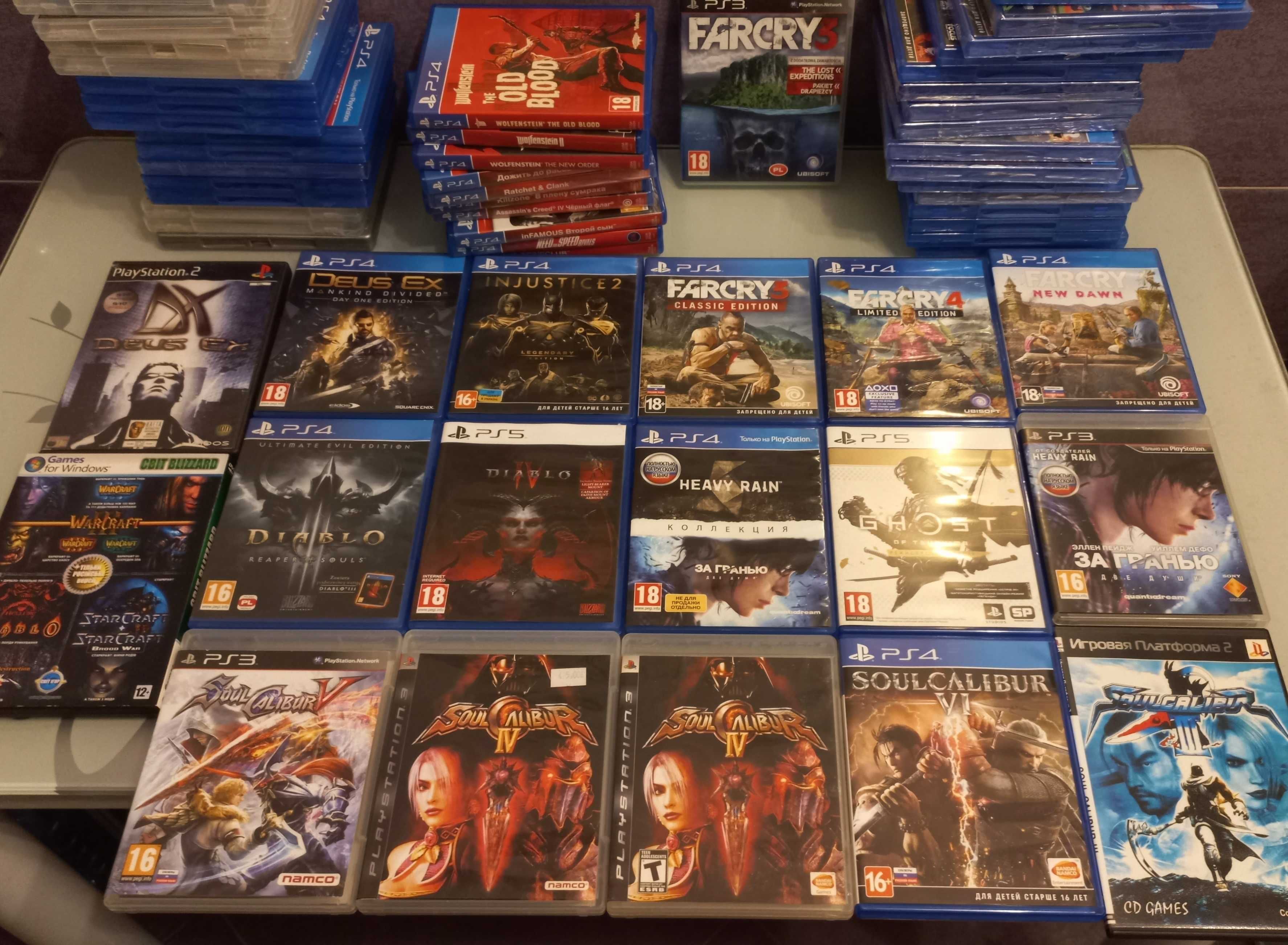 Диск Deus Ex,Ghost of Tsishsma,Far Cry,За Гранью,Soul Calibur,Diablo 3