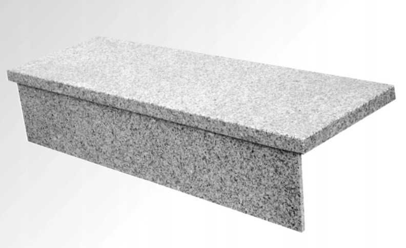 Komplet Schodowy Gotowe Stopień + Podstopień Granit Jasny 100x35x2+2cm