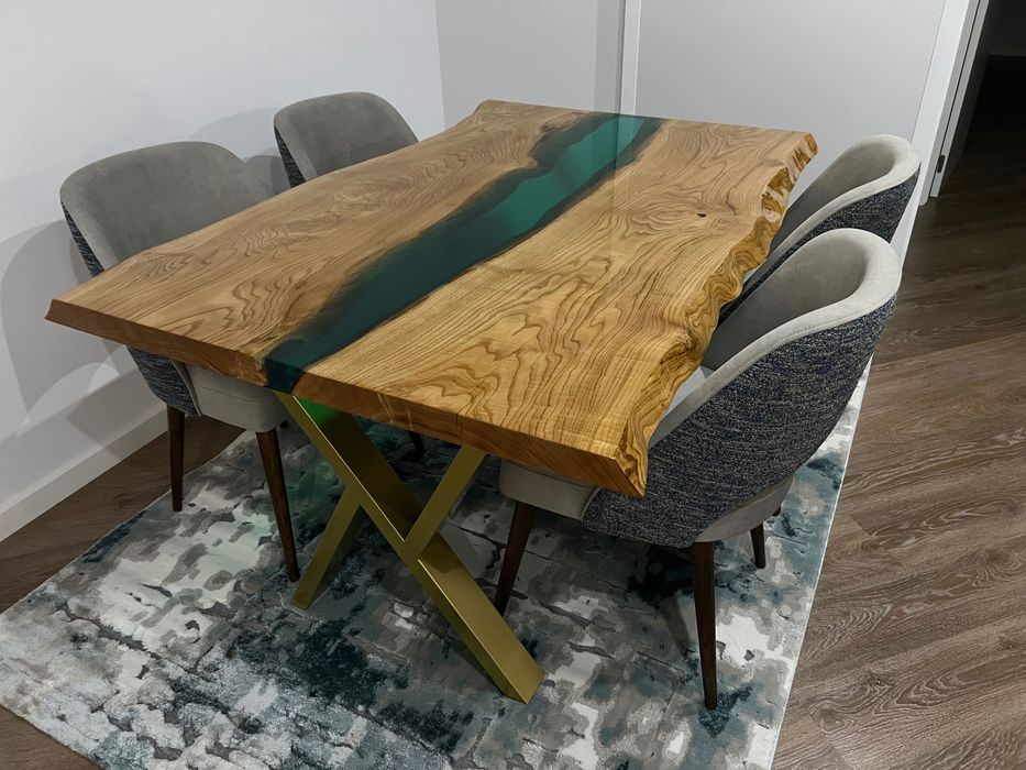 Mesas jantar resina epoxy