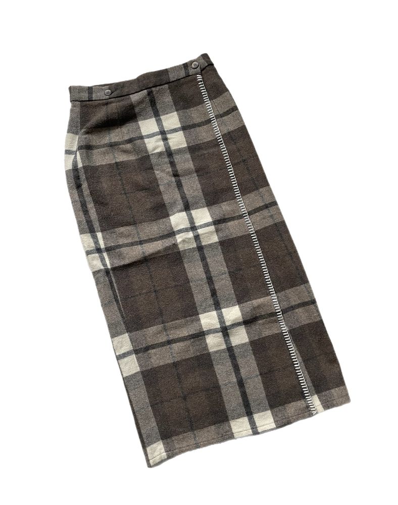 Spódnica kopertowa vintage retro Pur et Simple Jupe Isis 70% wełny M