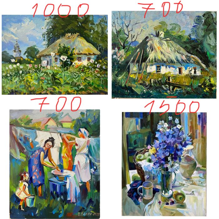 Авторські картини маслом | Живопис на полотні | від 500 грн