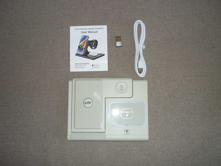 Szybka ładowarka bezprzewodowa 3w1 do Apple