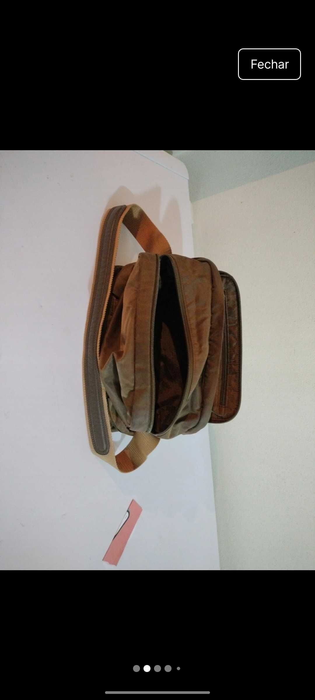 Bolsa Castanha Lancel em Muito Bom Estado + Espelho