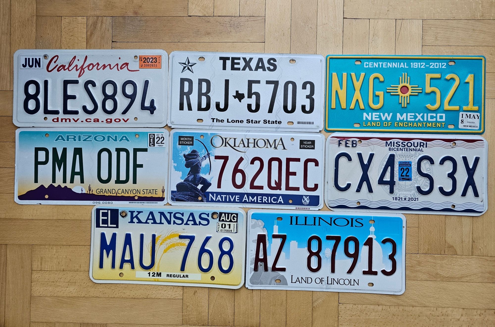 Route 66! Super zestaw 8 oryginalnych tablic Route 66 USA