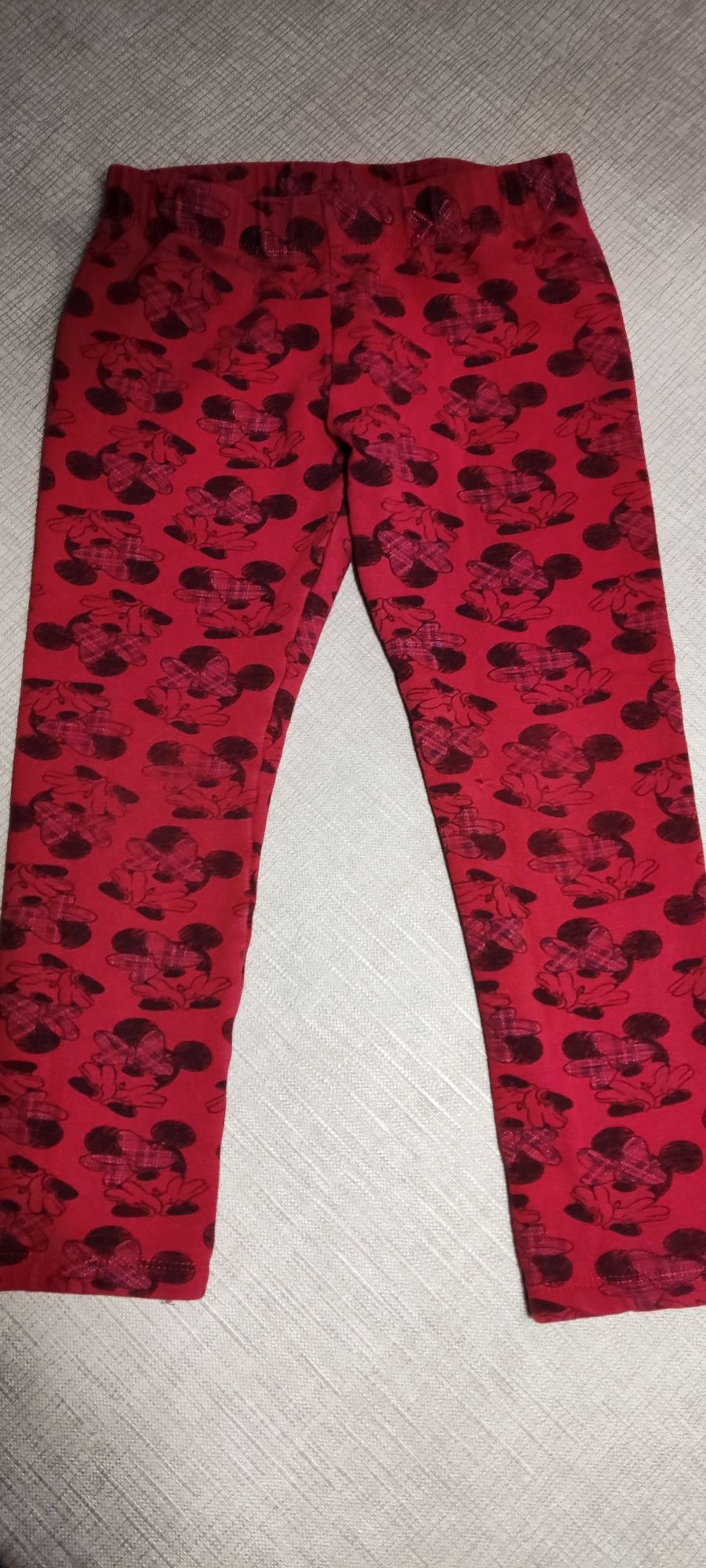 Legginsy Myszka Miki Disney, rozmiar 116. Czerwone leginsy.