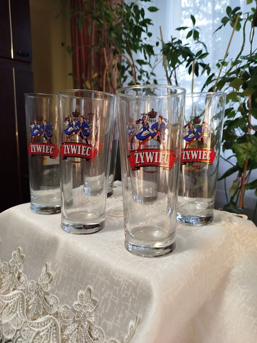 Szklanki do piwa,, Żywiec ",8 szt