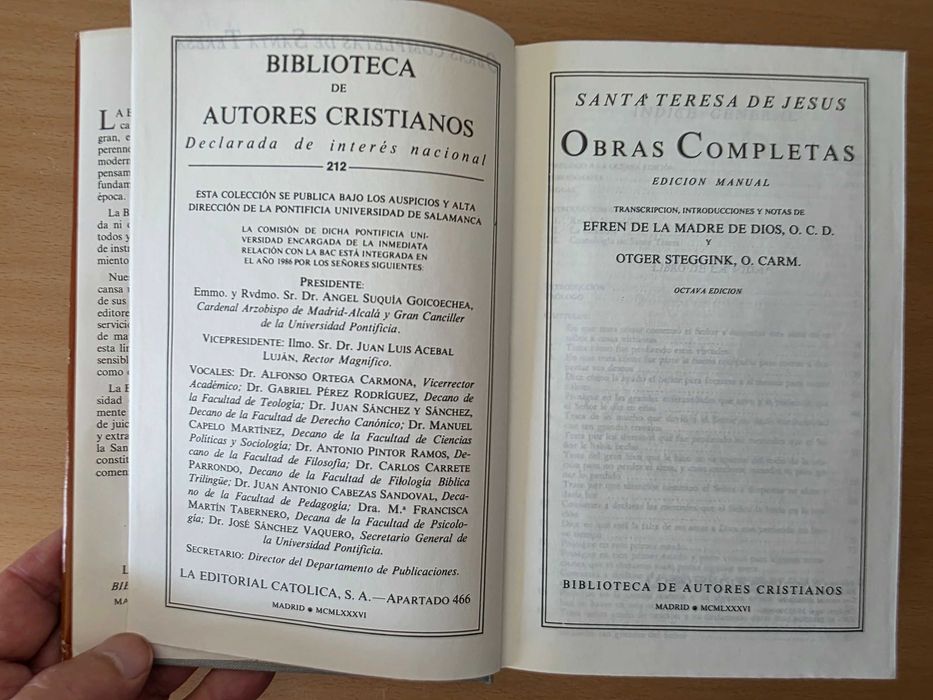 Livro "Obras Completas" de Santa Teresa de Jesus