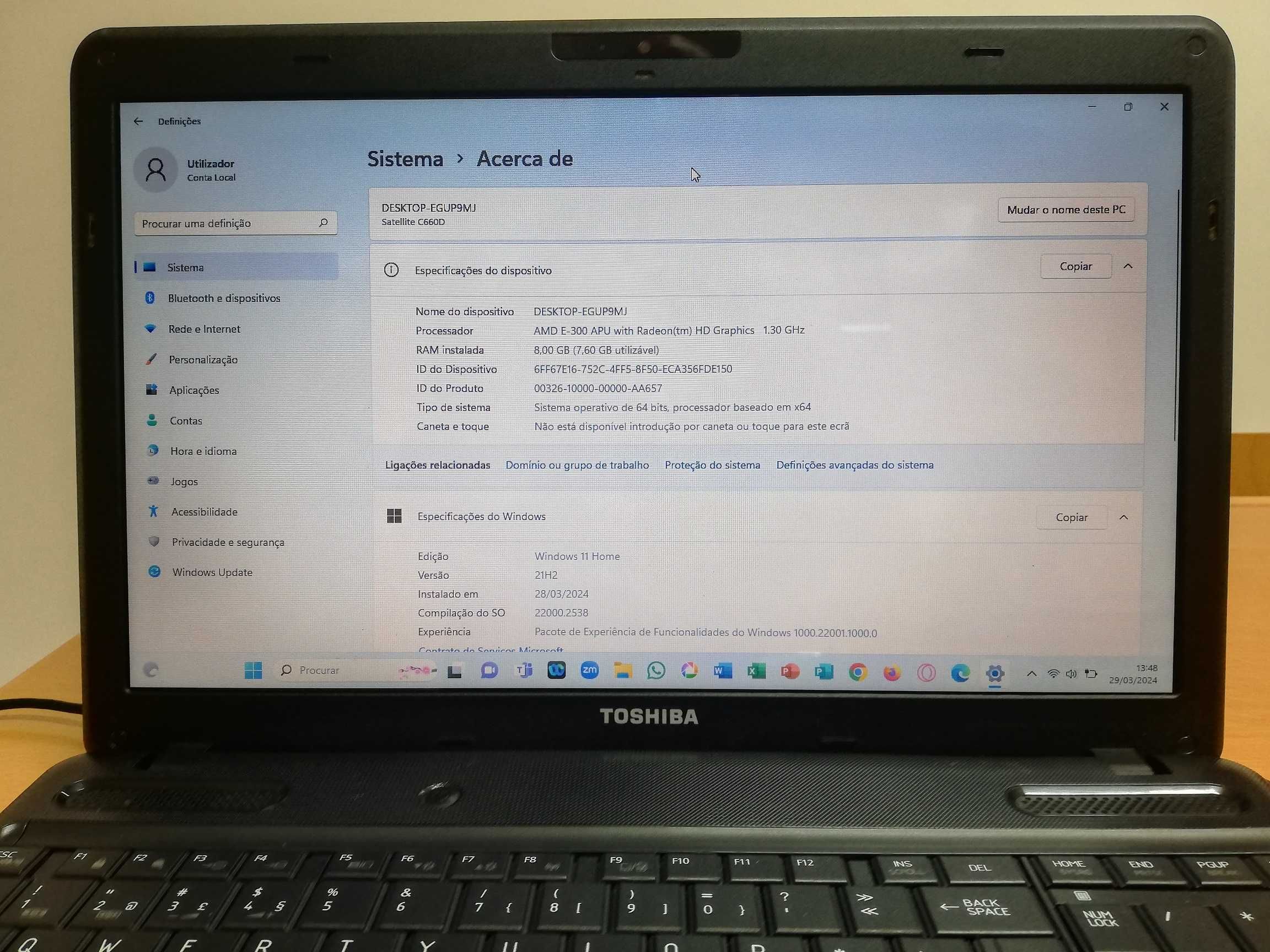 Toshiba Satellite C650D-1D2 em bom estado estético e funcional.