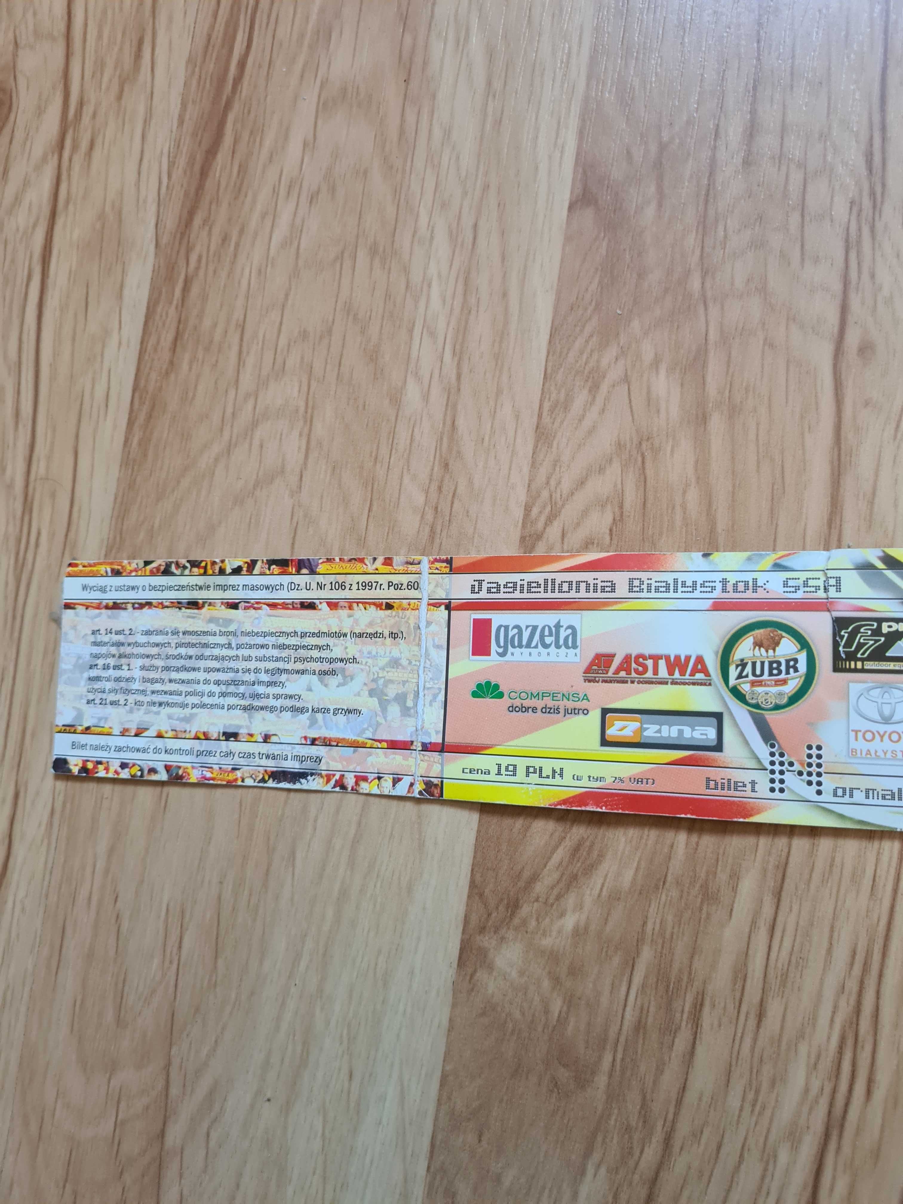 Bilet Kolekcjonerski Jagiellonia Piast Gliwice