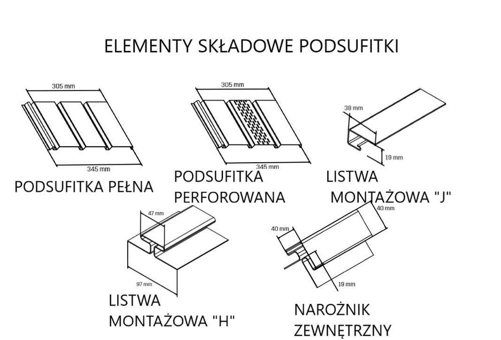 KROP podsufitka dachowa plastikowa drewnopodobna /0,91 m2/