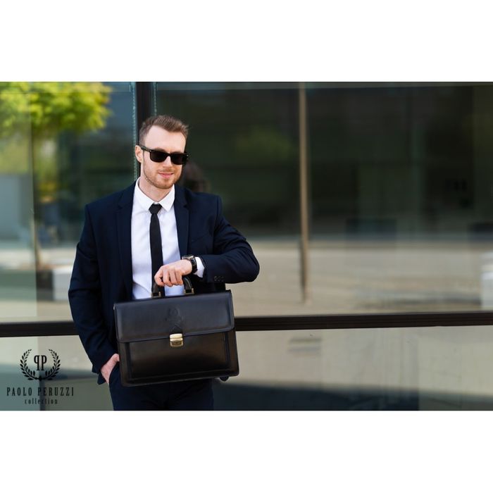 ekskluzywna skórzana teczka męska paolo peruzzi n03-bl