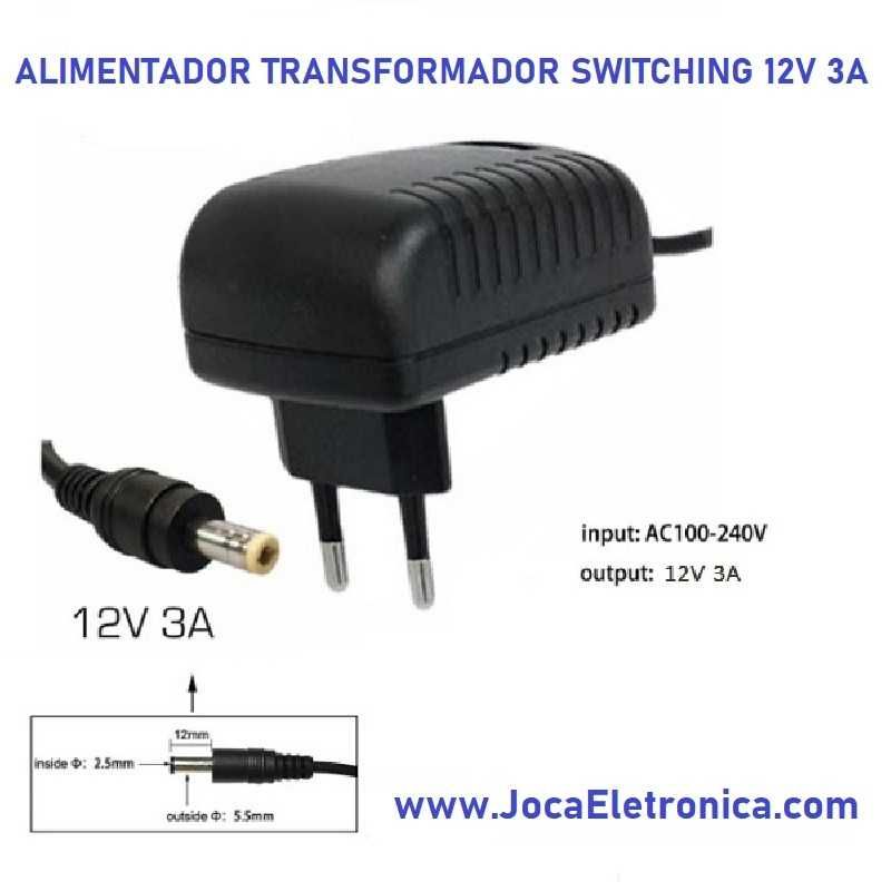 Alimentador Transformador Switching 12V 3A