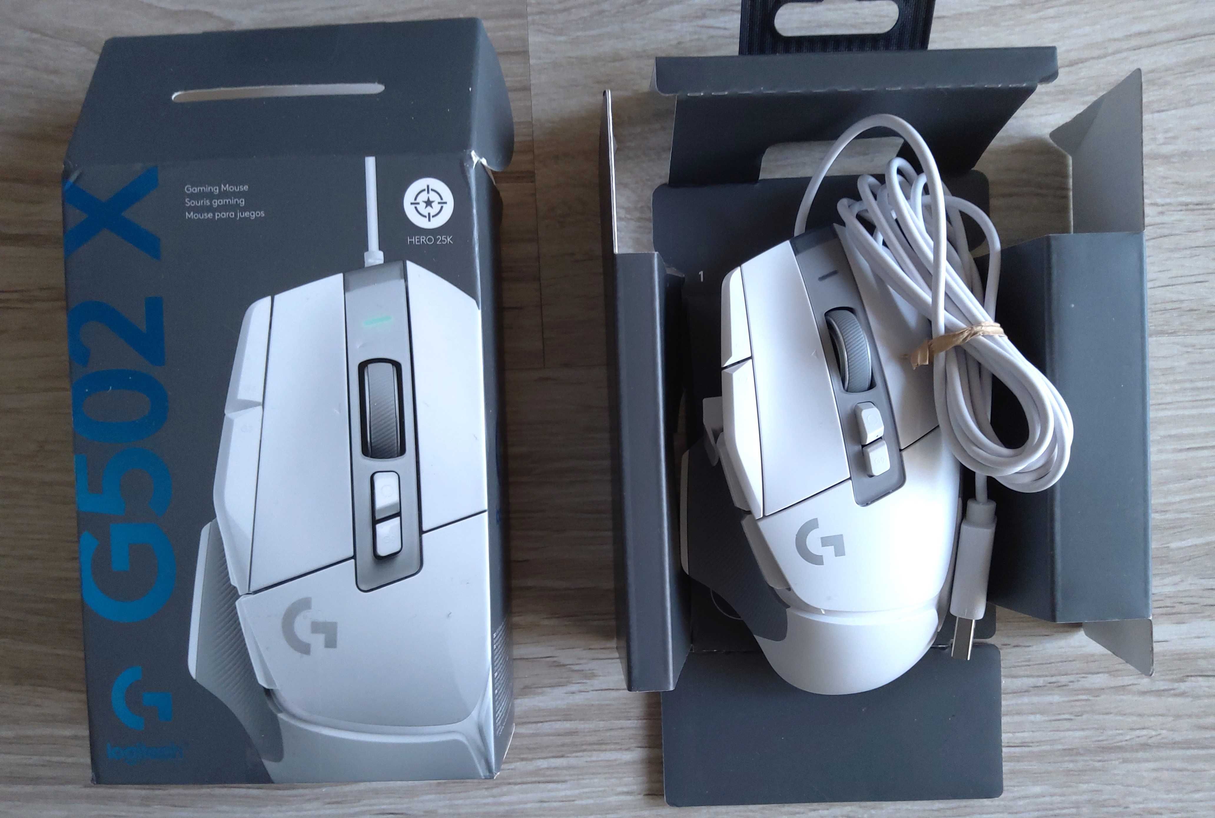 Mysz przewodowa Logitech G502 X USB Gamingowa biała