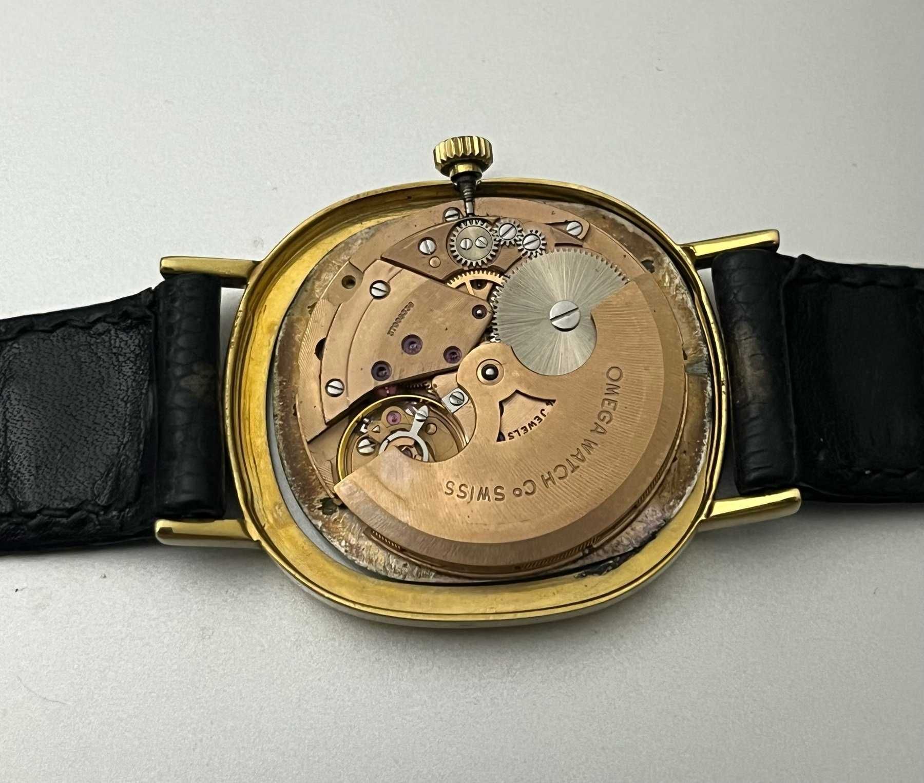 złoty zegarek omega de-ville automat 18k