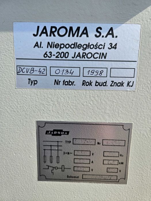 Okleiniarka oklejarka Jaroma DCVB-42 z 1998r. całość lub na części