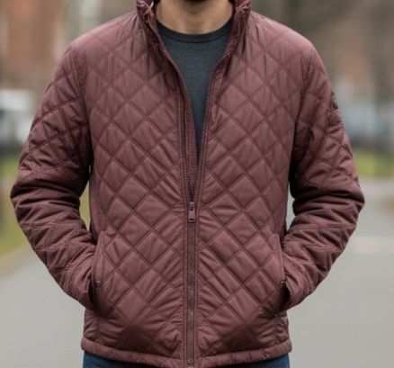 Diverse męska kurtka lekko ocieplana pikowana bordo r. XXL bdb stan