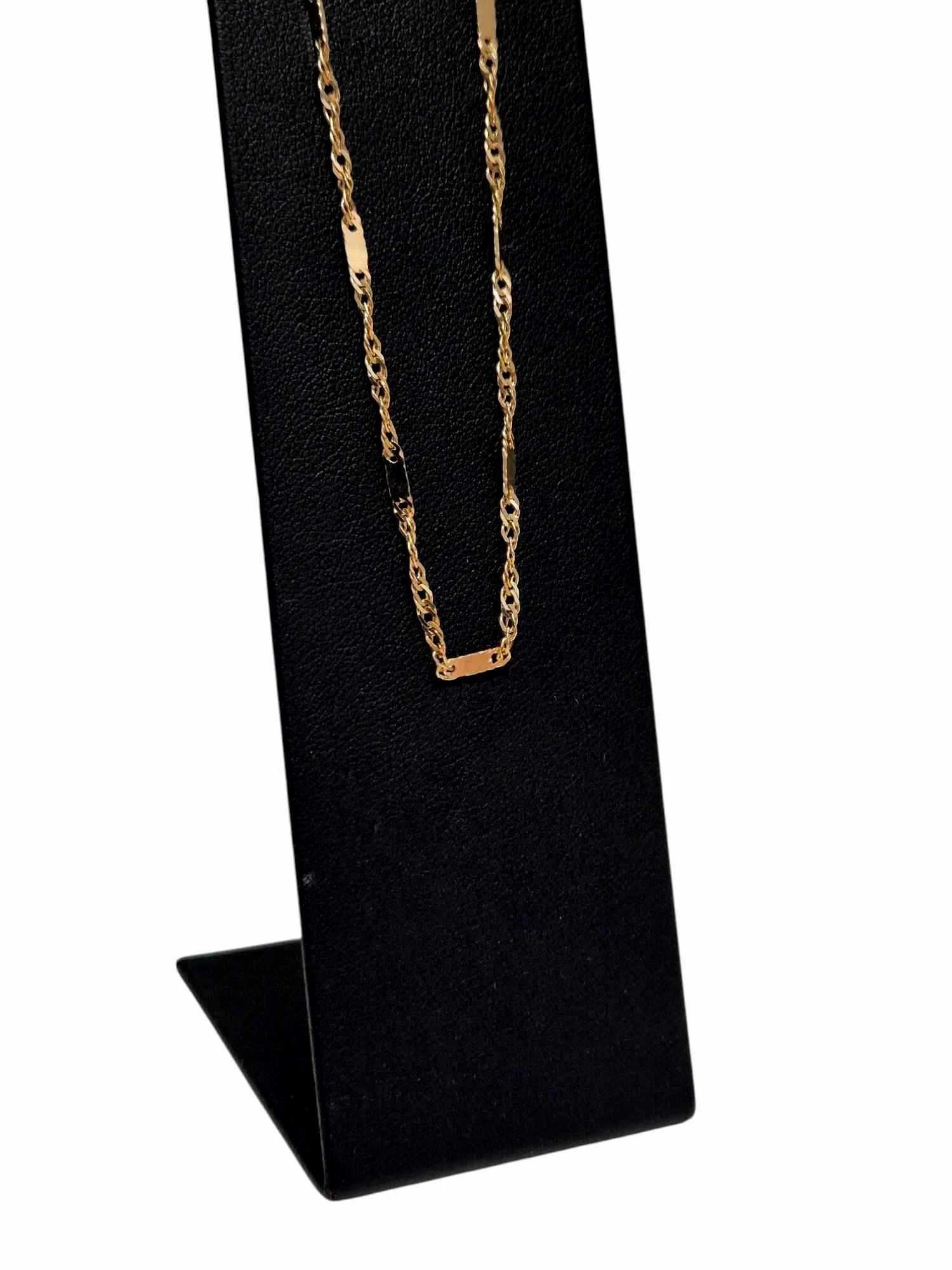 Przepiękny złoty łańcuszek p.585 45cm