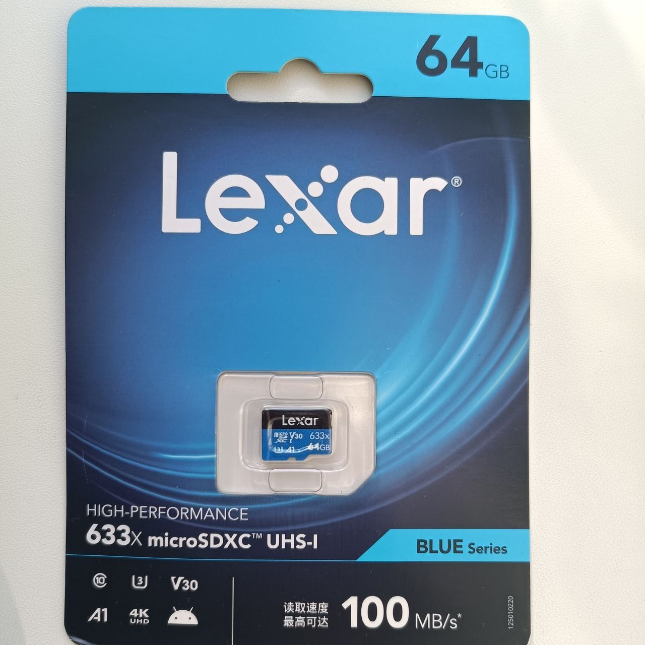 Флешка micro SD 64gb 100mb/s Lexar
