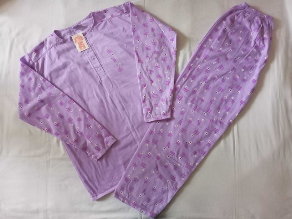 Новая ! Пижама байковая женская (рубашка+штаны), р. 52-54