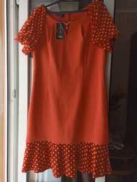 Продам женское платье с коротким рукавом размер 54-56