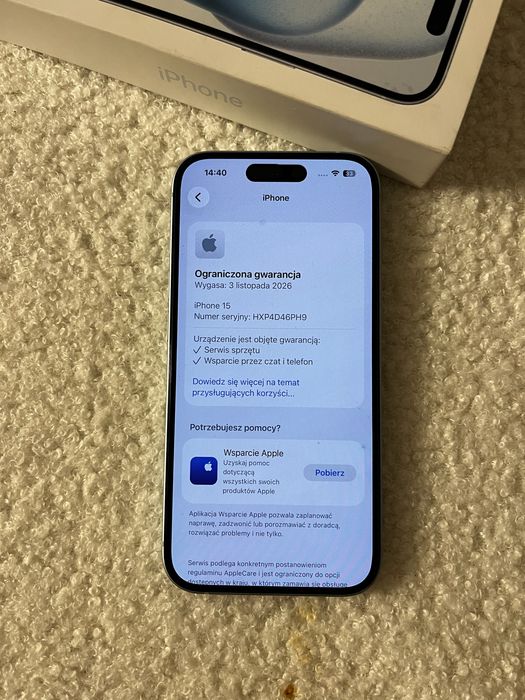 Iphone 15 128GB z gwarancja 100% bateria