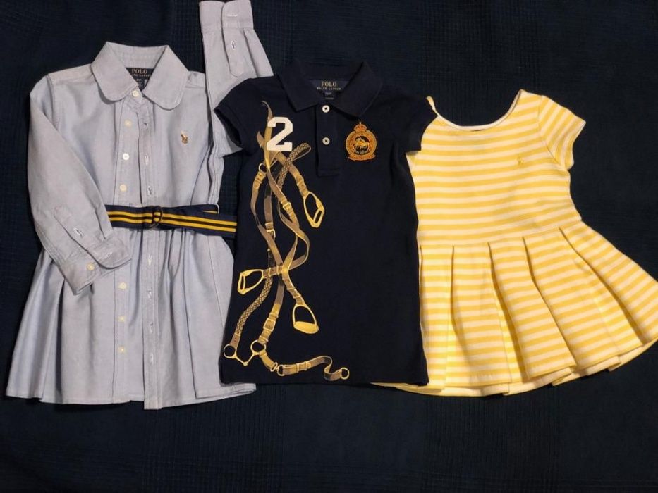 Polo Ralph Lauren – śliczna żółta sukienka na 2 latka