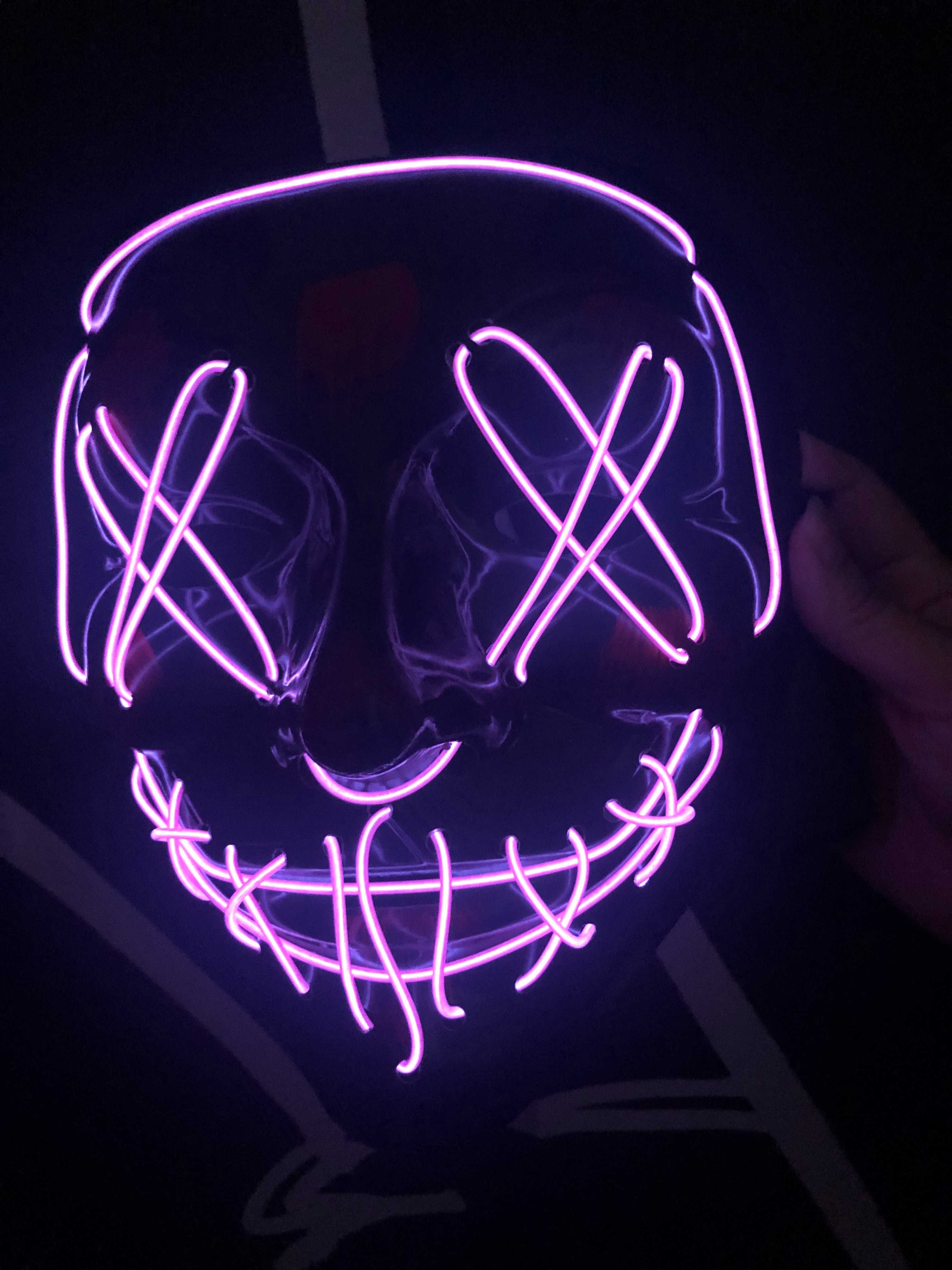 Máscara nova Halloween/Carnaval LED