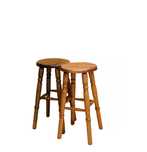 Taboret drewniany sosnowy 60 cm Półbarowy PRODUCENT MEBLI