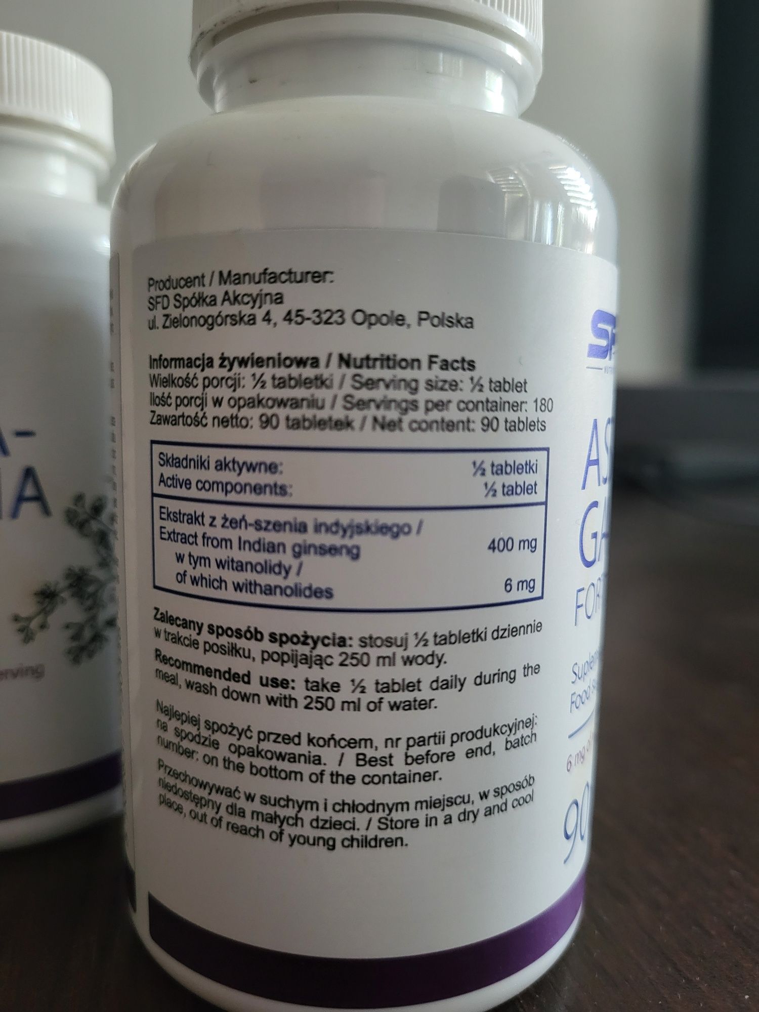 Suplement diety SFD Ashwagandha Forte 800 90 szt.