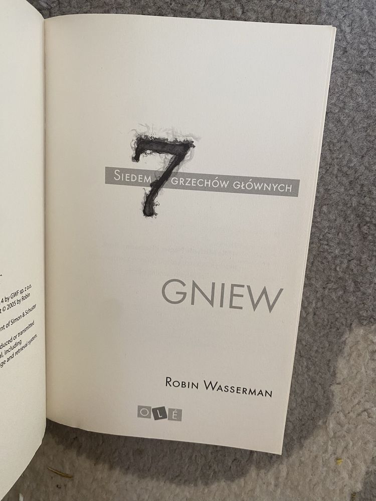 Robin Wasserman. Siedem grzechów głównych Gniew