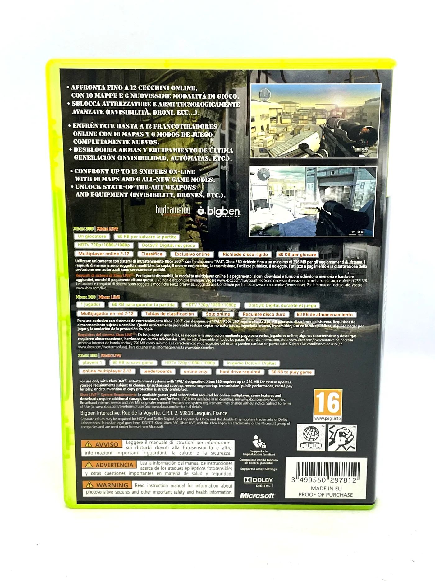 Snipers Xbox 360 Po Angielsku