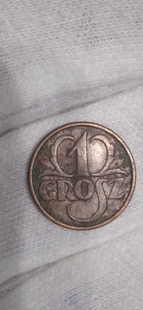 2 RP 1 grosz 1930 rok, 1 gr 1923r, 1 gr 1925, 5 gr 1923