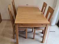 SUUPER DOBRA CENA. Stół z 6x krzesłami, solidny, drewno.