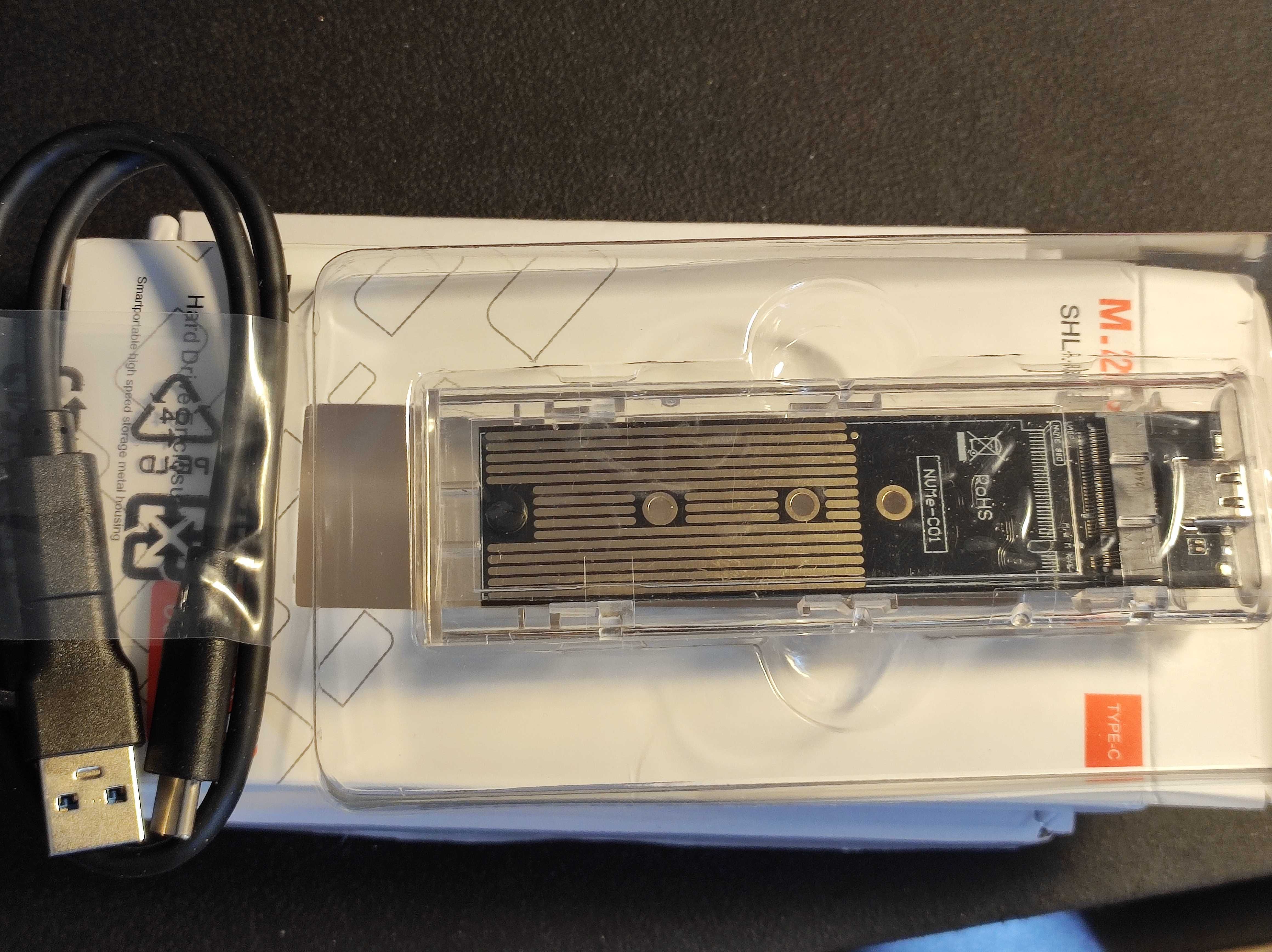 Кешеня для M.2 NVME SSD карман USB3 Gen2 Type C 10Gbps зовнішній диск