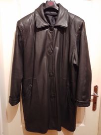 Krótki płaszczyk lub długa kurtka z prawdziwej skóry L/XL