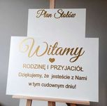 tablica powitalna Witamy Tablica plan stołów wesele ślub