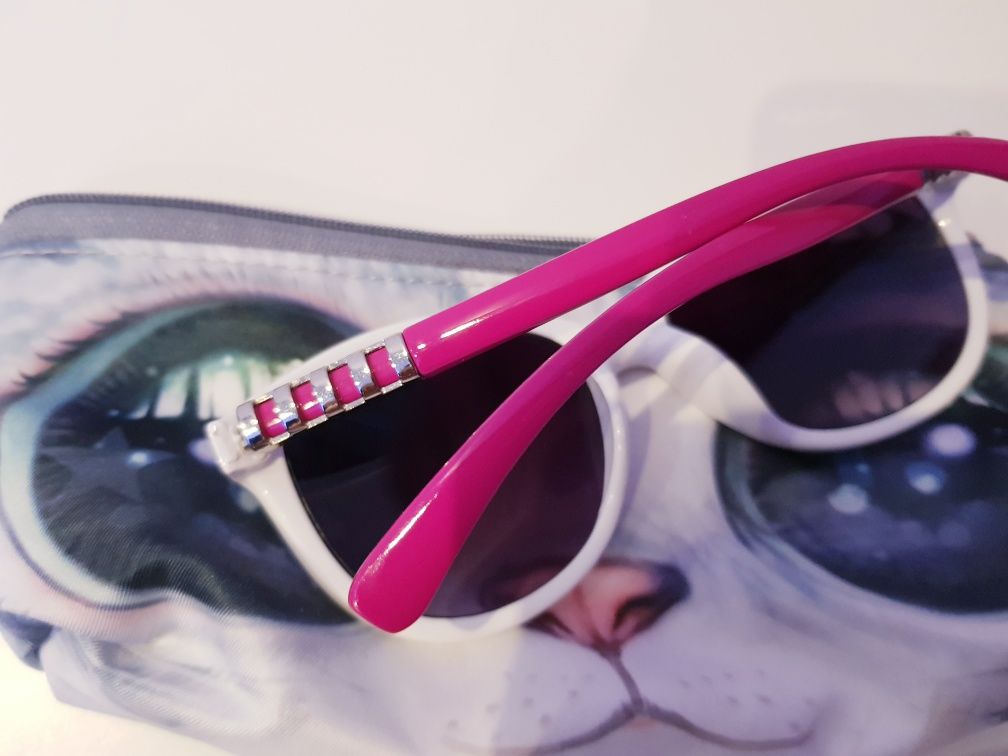 Reserved H&M Damskie Biało- różowe okulary przeciwsłoneczne rossmann