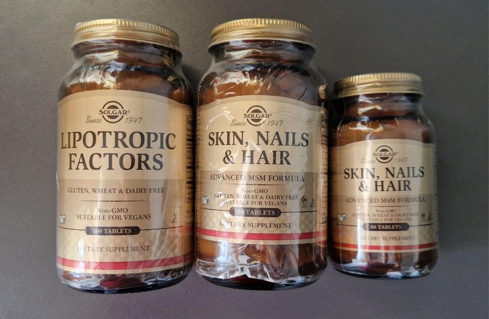 Солгар вітаміни для шкіри волосся  та ліпофактор