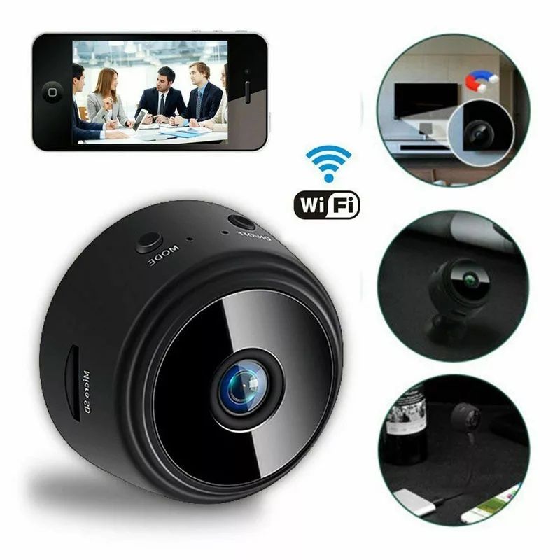 Mini kamera A9 IP ap WiFi podczerwień 720 HD monitoring 150° magnes