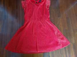 Vestido vermelho brilhante 6 anos