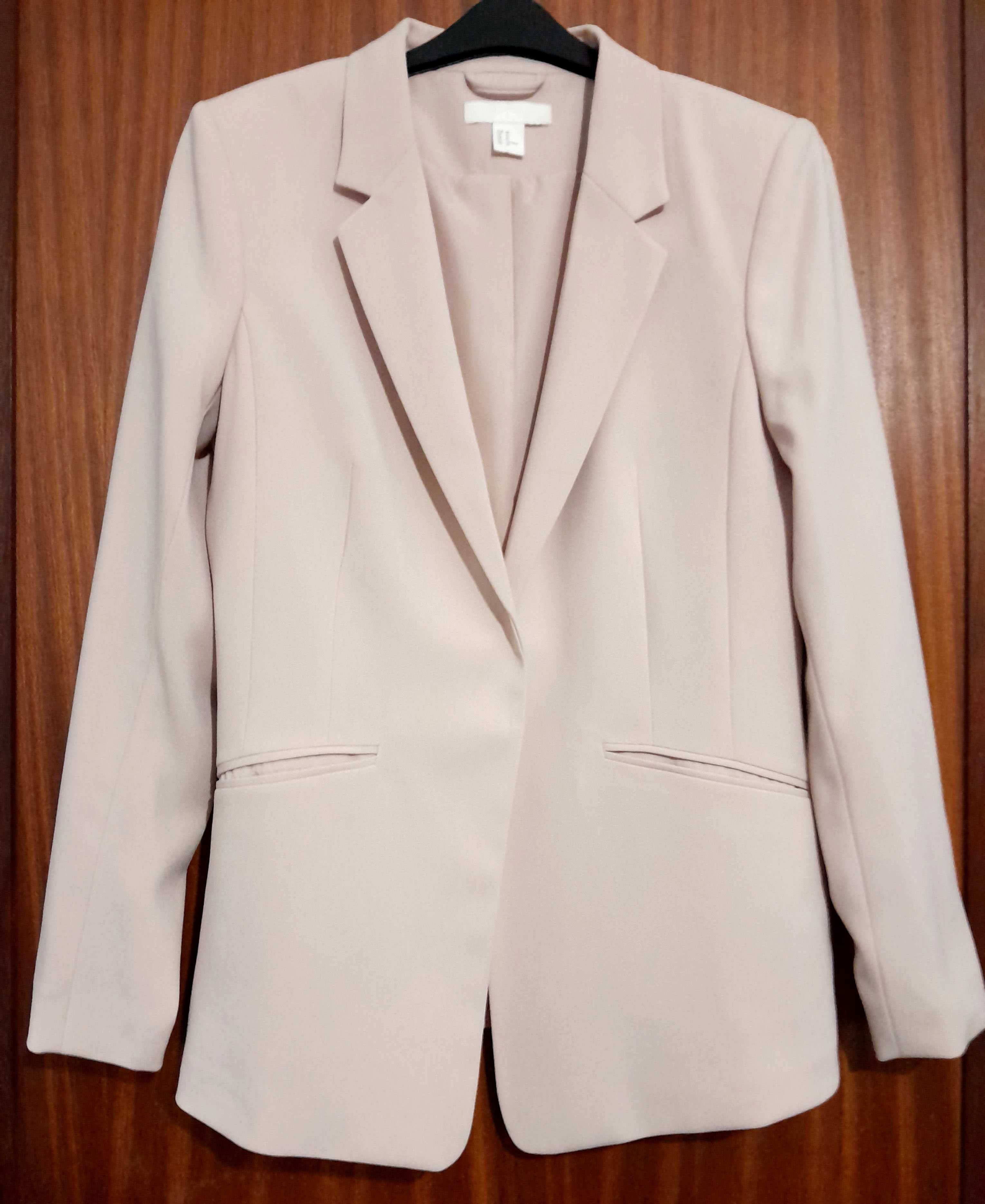 Casaco / Blazer ajustado cor de rosa claro H&M Tam 40 (pequeno)